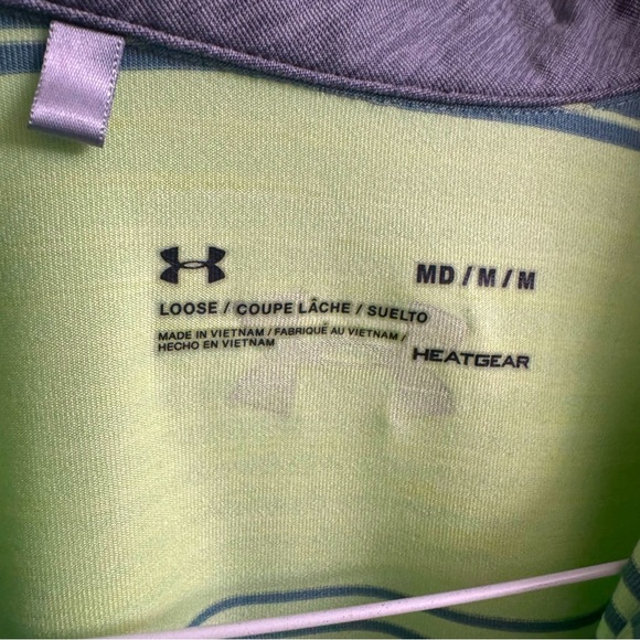 Under Armour Men’s Golf Shirt| Green and Gray| SZ Med - Picture 5 of 5